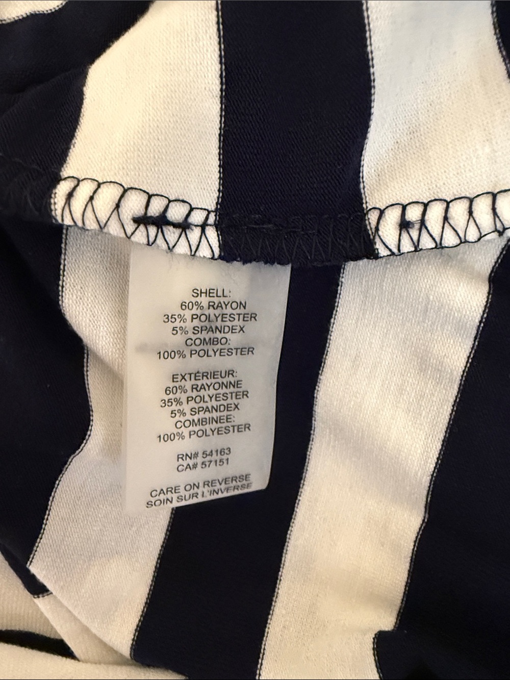 Ivanka Trump Navy & White Striped Short-Sleeve Tie-Front Tee - Picture 4 of 5